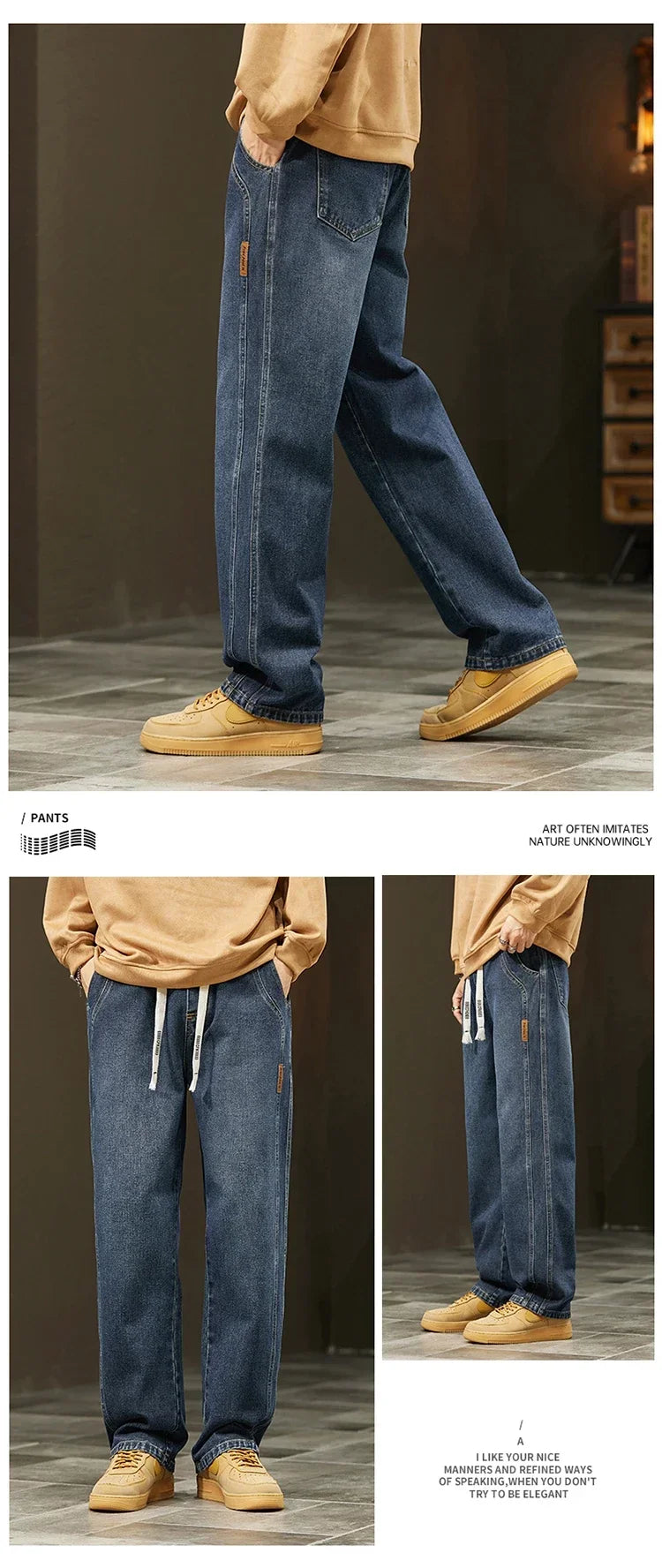 Men's Vintage Loose Straight Jeans