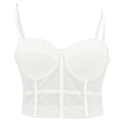 Mesh Push-Up Corset Bralette