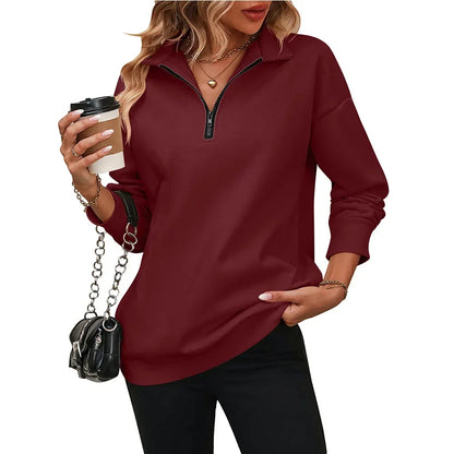 Zip-Up Comfy Casual Pullover