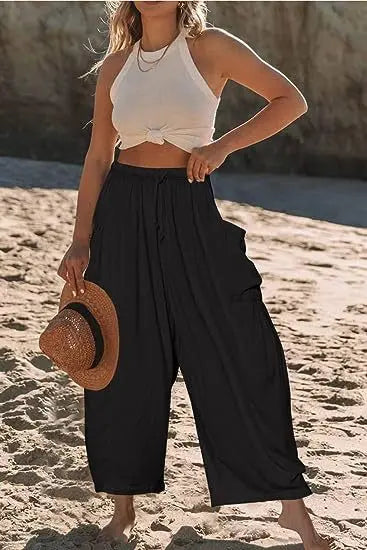 BreezeLoom™ Wide-Leg Cotton-Linen Pants