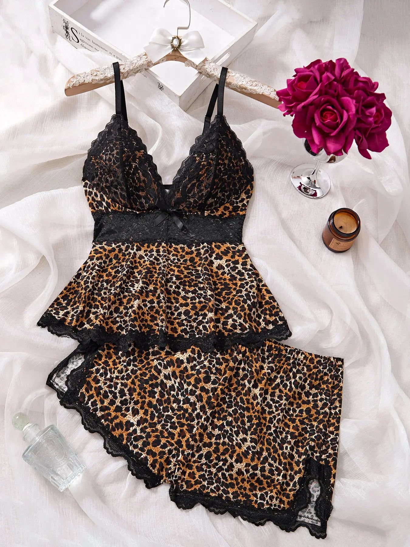 LunaLace™ Women’s Lace-Trim Loungewear Set