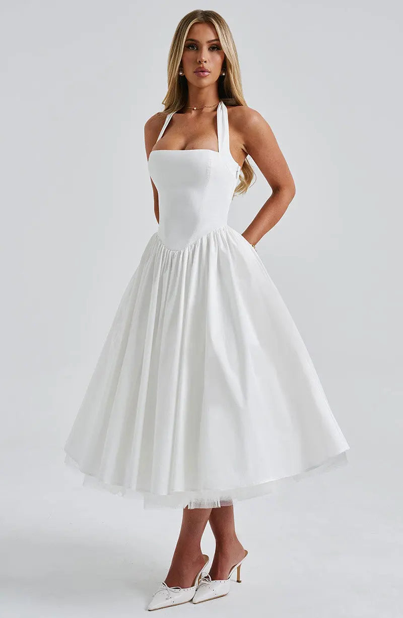 Midnight Muse™ Mesh Bandage Halter Dress