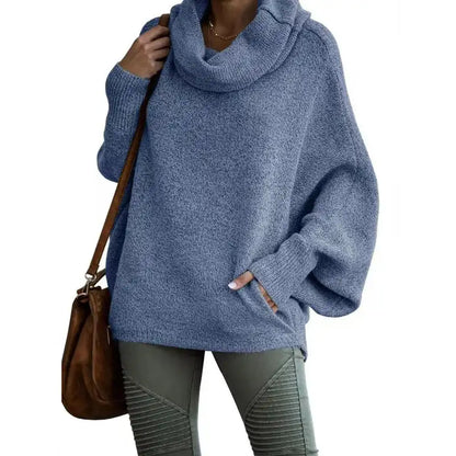 Women's Cowl Neck Batwing Sweater