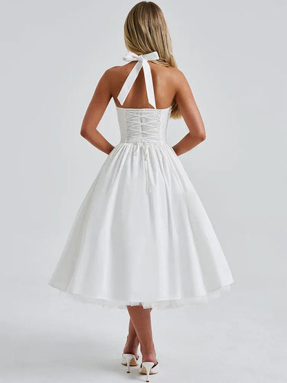 Midnight Muse™ Mesh Bandage Halter Dress
