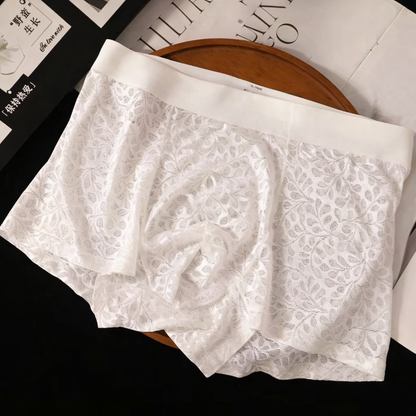 4PCS EXOTIQ Men Soft Lace Boxer Briefs