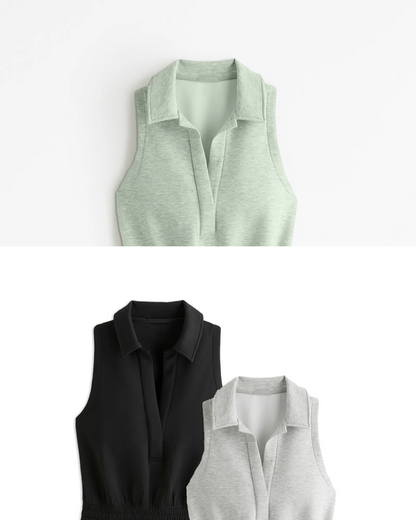 KNIT Polo Romper