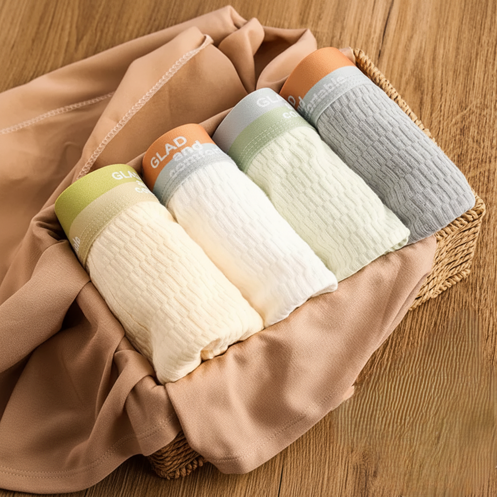 4 PCS - Pure Cotton -Men's Underwear